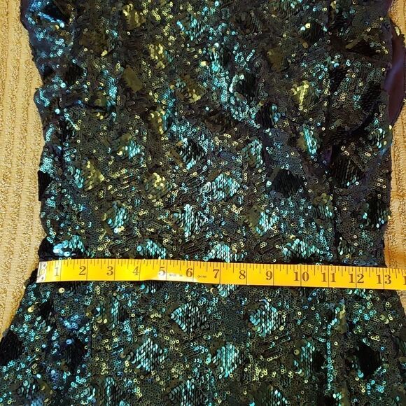 Zara Green Sequin Mini Dress - Picture 13 of 15